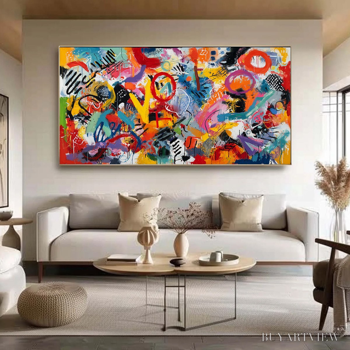 BUYARTVIEW Urban Pulse – Large Colorful Abstract Graffiti Style - image 4
