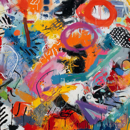 BUYARTVIEW Urban Pulse – Large Colorful Abstract Graffiti Style - image 5