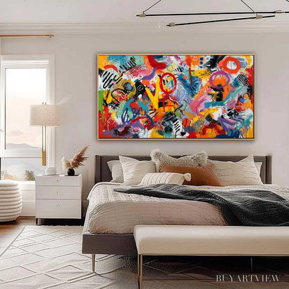 BUYARTVIEW Urban Pulse – Large Colorful Abstract Graffiti Style - image 6