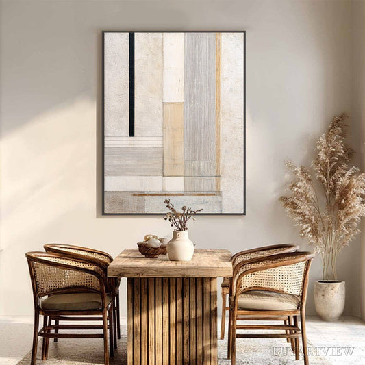 BUYARTVIEW Urban Grid – Textured Minimalist Architectural Abstract Painting - image 2