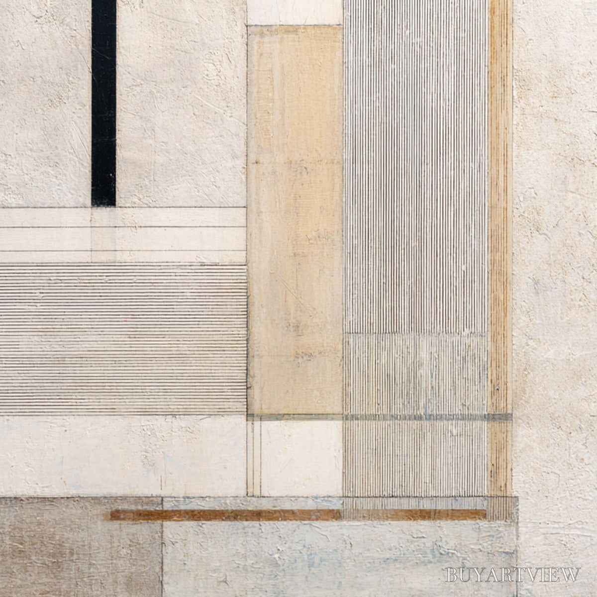 BUYARTVIEW Urban Grid – Textured Minimalist Architectural Abstract Painting - image 3