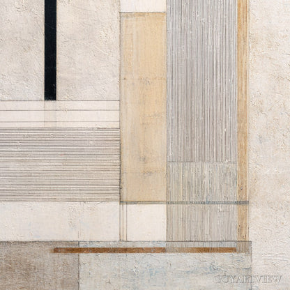 BUYARTVIEW Urban Grid – Textured Minimalist Architectural Abstract Painting - image 3