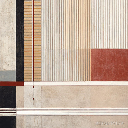 BUYARTVIEW Urban Grid – Modern Geometric Abstract Architectural Painting - image 3