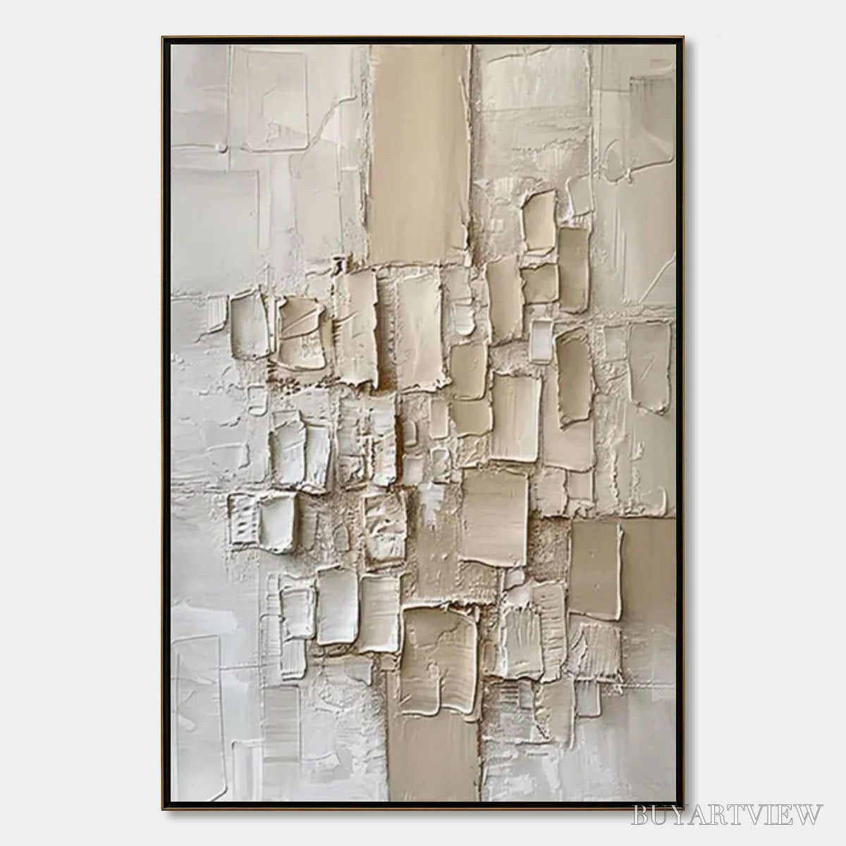 BUYARTVIEW Urban Mosaic – Textured Minimalist Abstract Painting - image 1
