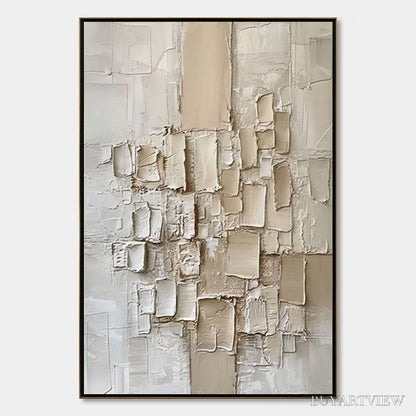 BUYARTVIEW Urban Mosaic – Textured Minimalist Abstract Painting - image 1