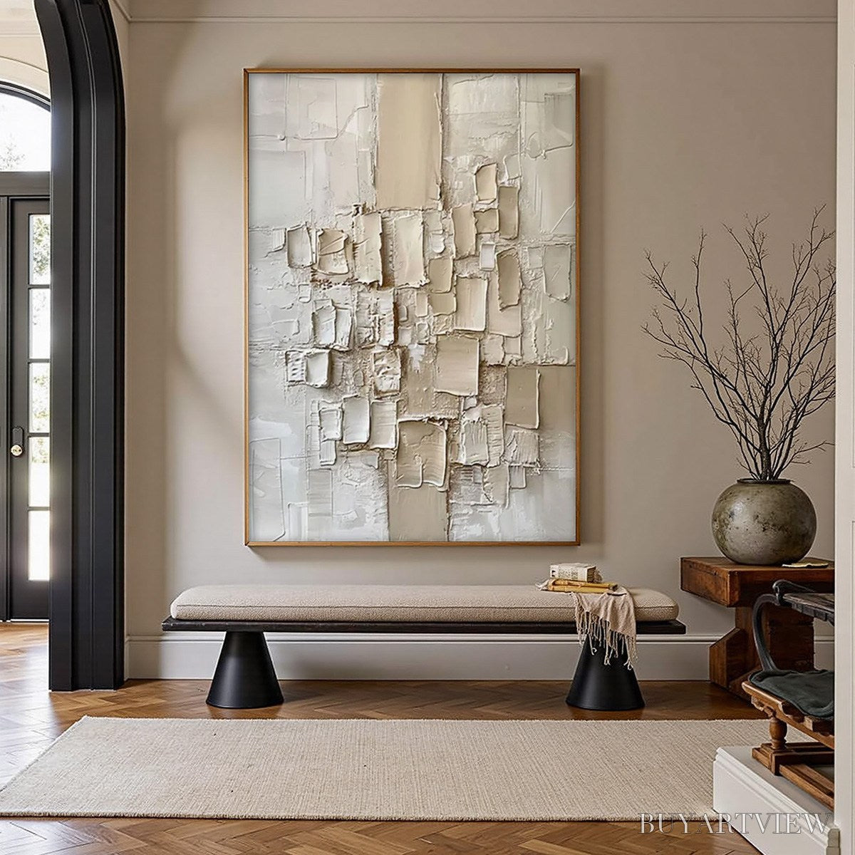 BUYARTVIEW Urban Mosaic – Textured Minimalist Abstract Painting - image 3
