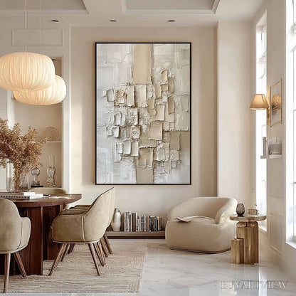 BUYARTVIEW Urban Mosaic – Textured Minimalist Abstract Painting - image 4