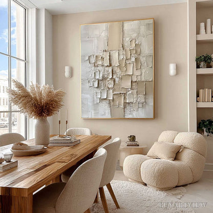 BUYARTVIEW Urban Mosaic – Textured Minimalist Abstract Painting - image 5