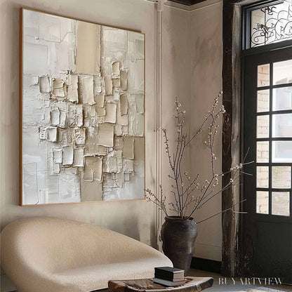BUYARTVIEW Urban Mosaic – Textured Minimalist Abstract Painting - image 6