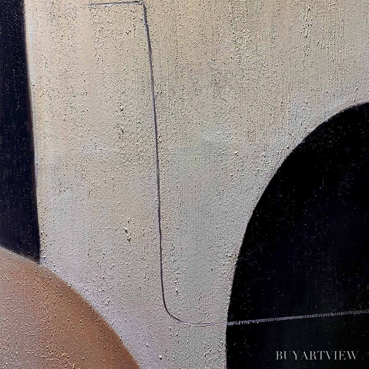 BUYARTVIEW Urban Forms – Textured Minimalist Abstract Oil Painting - image 3