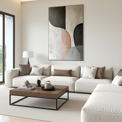 BUYARTVIEW Urban Forms – Textured Minimalist Abstract Oil Painting - image 5