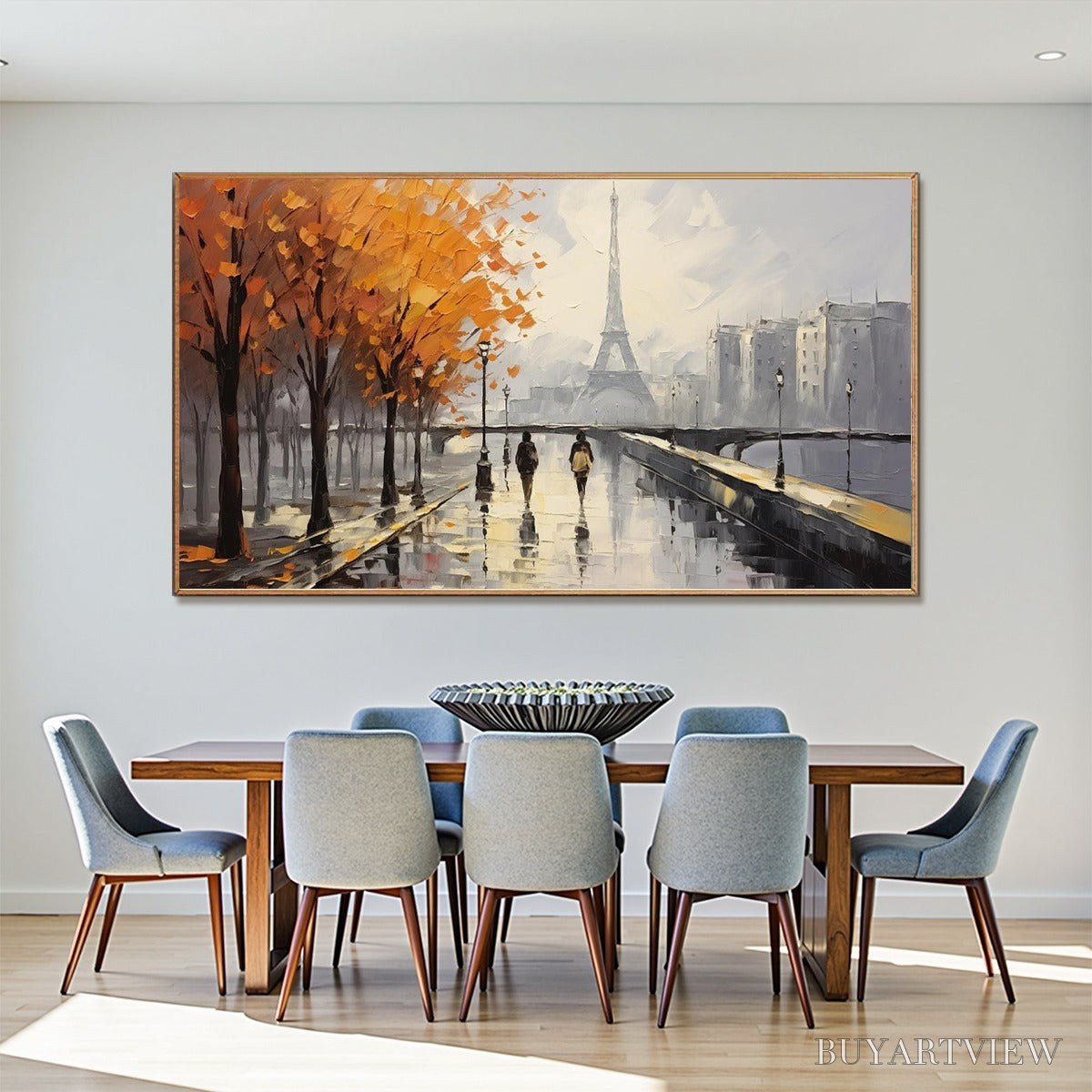 BUYARTVIEW Parisian Rain – Textured Cityscape Oil Painting - image 4