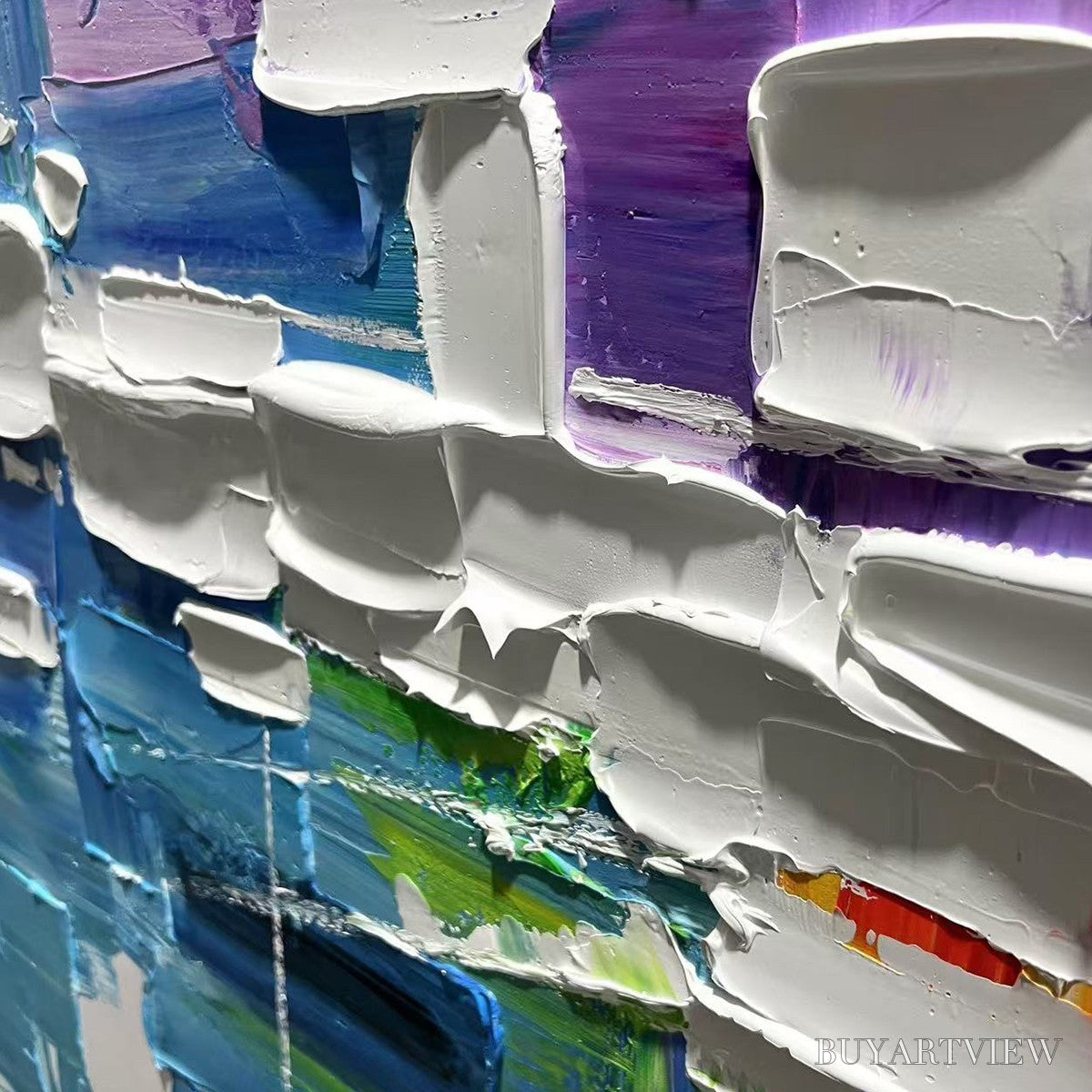 BUYARTVIEW Urban Abstract – Textured Abstract Oil Painting - image 3